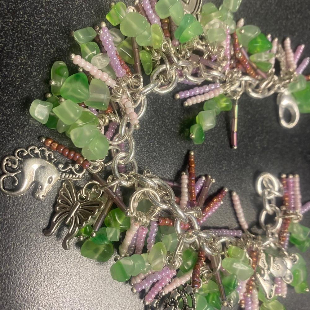 Handcrafted charm bracelet dangles and charms